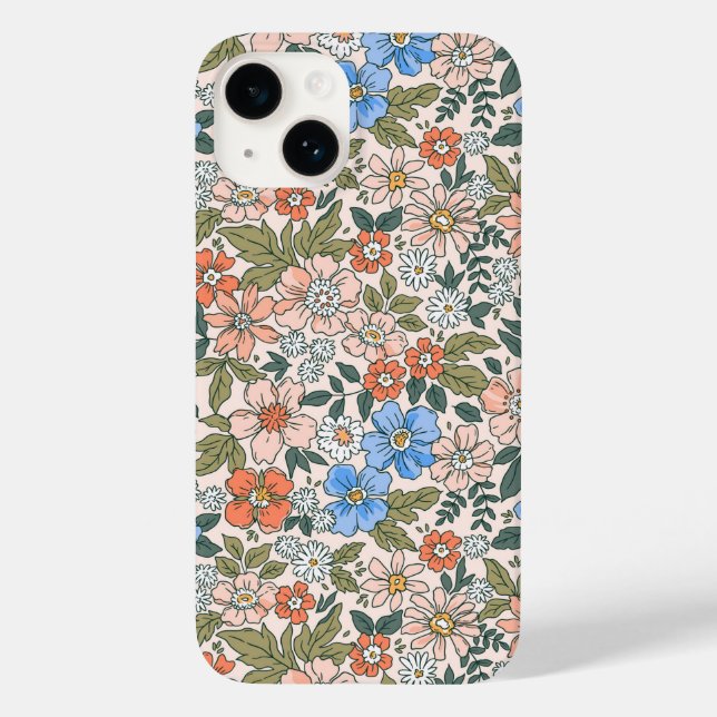 Coral Garden Flower Pattern Case-Mate iPhone Case (Back)