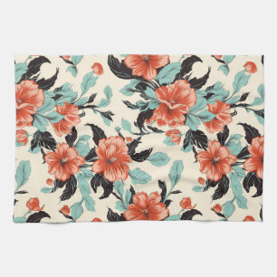 Coral Garden Kitchen Towel