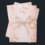 Coral Gem & Glitter 35th Wedding Anniversary  Wrapping Paper Sheet<br><div class="desc">Glamourous and elegant posh Coral 35th Wedding Anniversary party wrapping paper with stylish coral gem stone jewels corner decorations and matching coloured glitter border frame printed on a pretty coral coloured background. A romantic design for your celebration. All text, font and font colour is fully customizable to meet your requirements....</div>