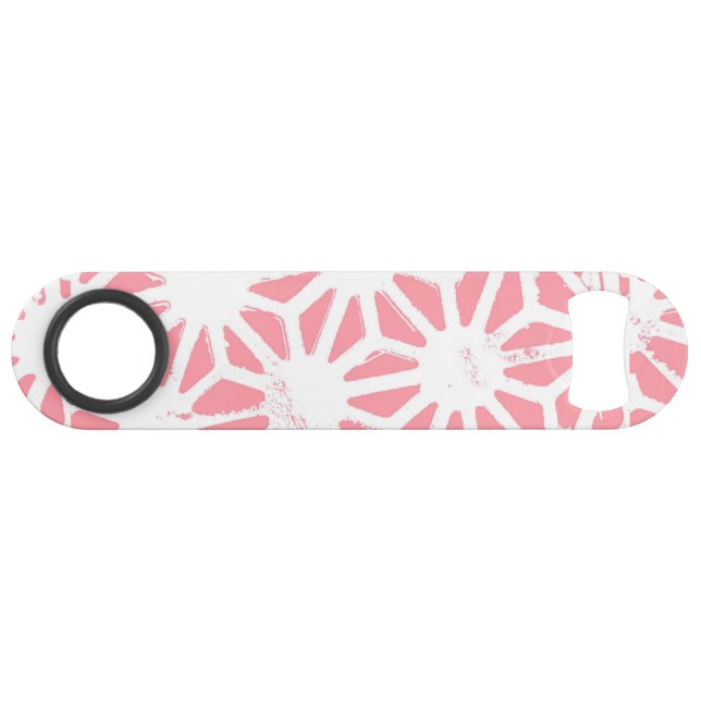Coral geometric pattern bar key (Front (Horizontal))
