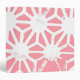 Coral geometric pattern binder