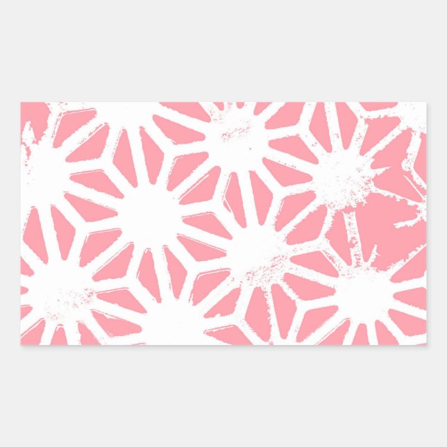 Coral geometric pattern sticker (Front)