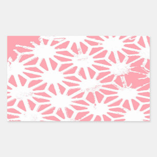 Coral geometric pattern sticker