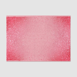 Coral Glitter on Ombre Coral Background  Tissue Paper