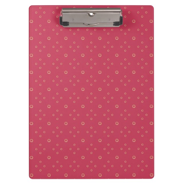 Coral | Golden Zinnia Sun Clipboard (Front)