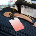 Coral Gradient Ombre Personalized Luggage Tag<br><div class="desc">Dress up your suitcase -- and make it stand out on the baggage carousel -- with this pretty luggage tag! Design features a coral to white ombre gradient,  fully customizable with your name and contact details. Check our shop for additional colours and coordinating accessories.</div>