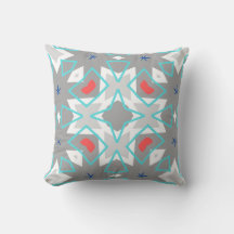 Coral Gray Mandala Pattern | Geometric Floral Boho