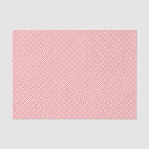 Coral Greek Key Pattern Tissue Paper