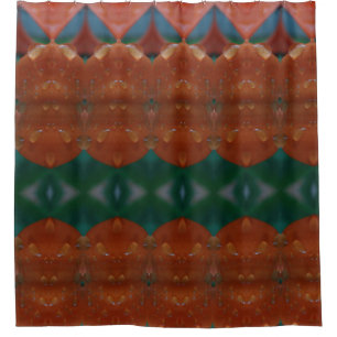 Coral & Green Ikat
