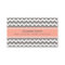 Coral Grey Chevron Retro Mom Calling Cards