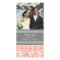 Coral Grey Thank You Wedding Photo Cards