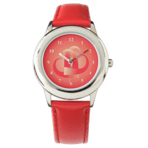 coral hearts hugging watch