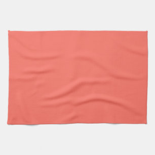 Coral hex code FF6F61 Kitchen Towel