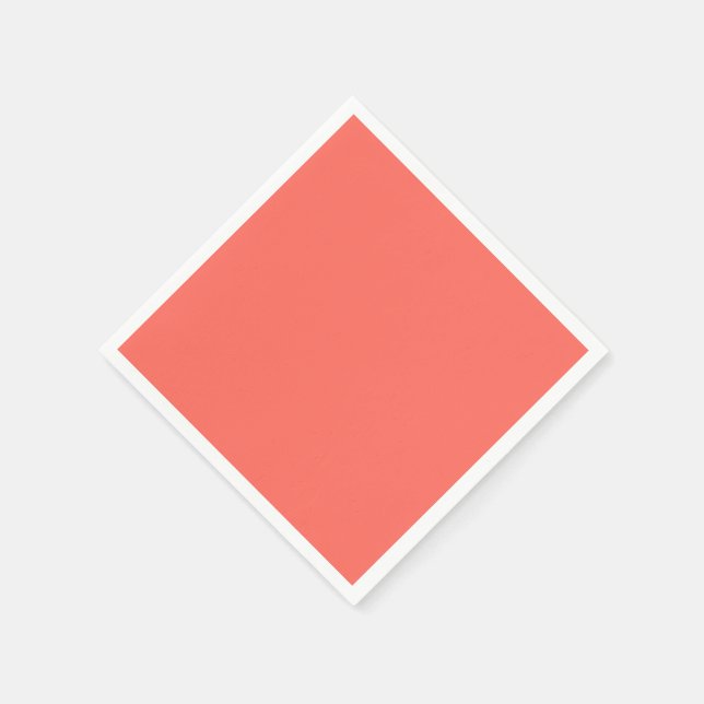 Coral hex code FF6F61 Napkin (Corner)