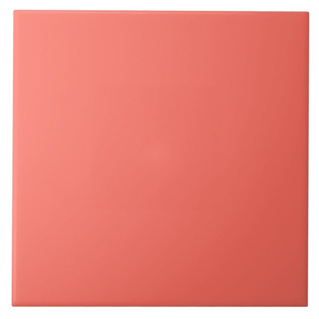 Coral hex code FF6F61 Tile (Front)