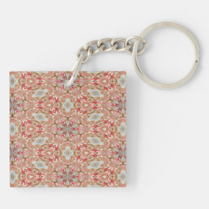 Coral Kaleidoscope Keychain