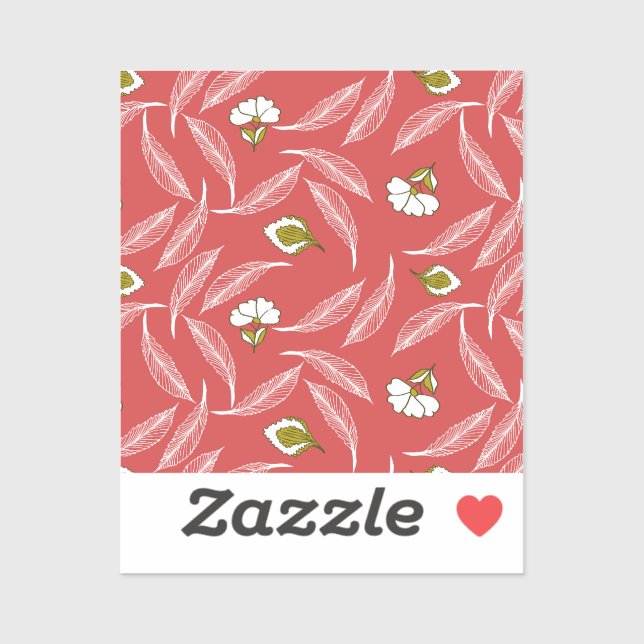 Coral Leaf Drift Throw Blanket (Sheet)