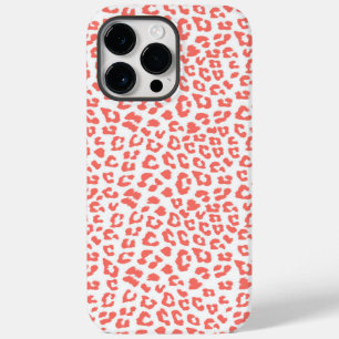 Coral Leopard Print Case-Mate iPhone 14 Pro Max Case