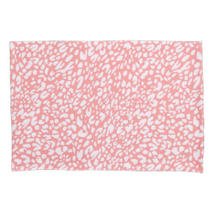 Coral Leopard Print Pattern Pillowcase