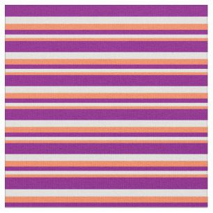 Coral, Light Cyan & Purple Coloured Pattern Fabric