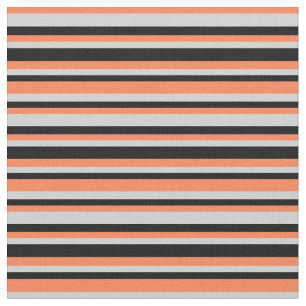Coral, Light Grey, and Black Coloured Pattern Fabric