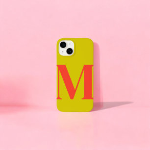 Coral Lime Iniatial Personalized Monogram  iPhone 16 Pro Max Case