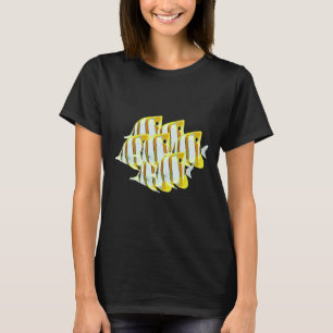Coral Marine Butterfly Fish Group T-Shirt