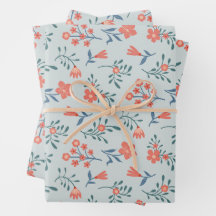 Coral Meadow Floral Pattern