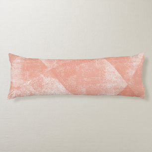 Coral Minimal Geometric Ink Texture Body Pillow