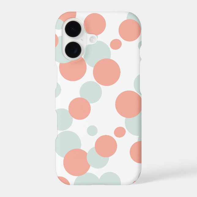 Coral & Mint Bubbles iPhone 7 Case (Back)