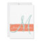 Coral Mint Green Monogram Names Simple Wedding
