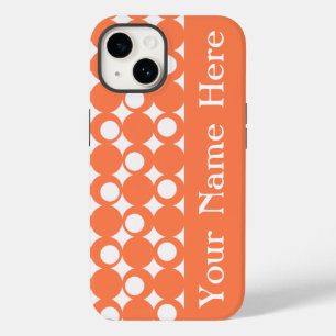 Coral Mod Ball Design with name Case-Mate iPhone 14 Case