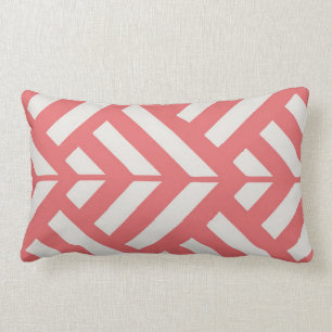 Coral Modern Lumbar Pillow