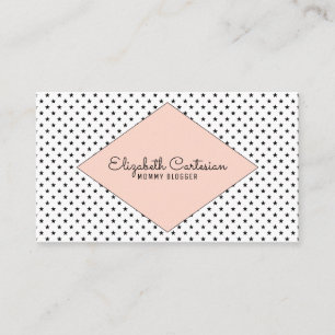 Coral Modern Stars Business Card