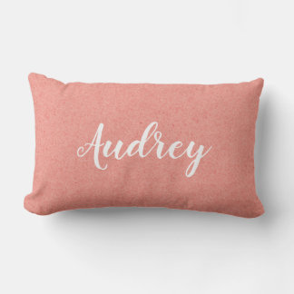 Coral Monogram Throw Pillow