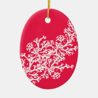Coral Motif Ceramic Ornament