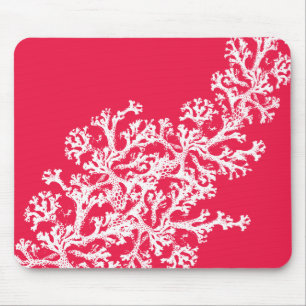 Coral Motif Mouse Pad
