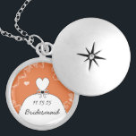 Coral Musical Wedding Gown Bridesmaid Necklace<br><div class="desc">Bridesmaid Locket Necklace Wedding Party Favours and Keepsake Gifts</div>