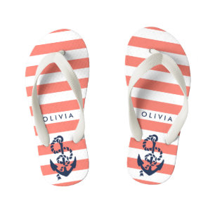 Coral Nautique Ancres filles tongs