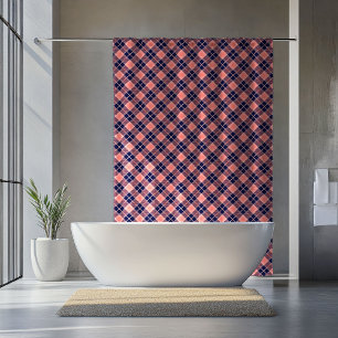 Coral Navy Bath Curtain Gift for Slower Days Ahead
