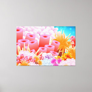 Coral Ocean Canvas Print