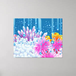 Coral Ocean Canvas Print