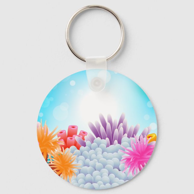 Coral Ocean Keychain (Front)