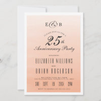 Coral Ombre | Anniversary Invitation