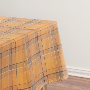 Coral, orange, brown tartan plaid. tablecloth