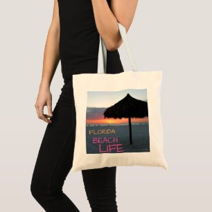Coral Orange Ocean Sunset / Florida Beach Life Tote Bag