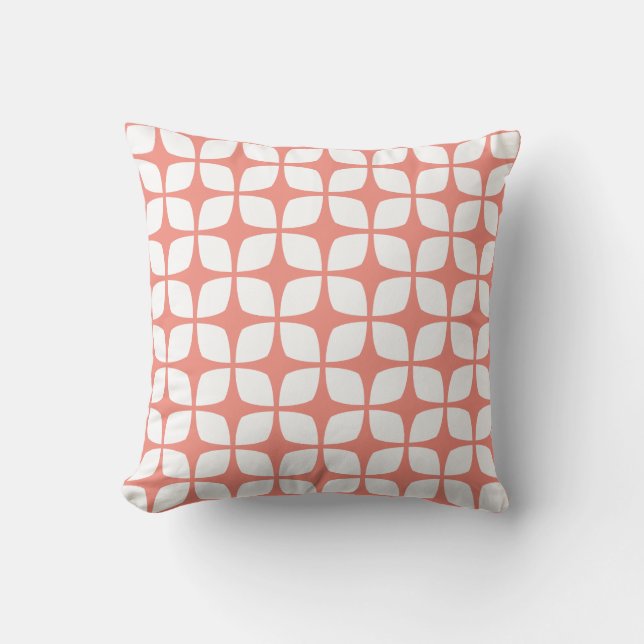 Coral Outdoor Pillows - Modern Pattern (Front)