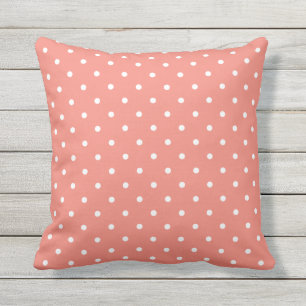 Coral Outdoor Pillows - Polka Dot
