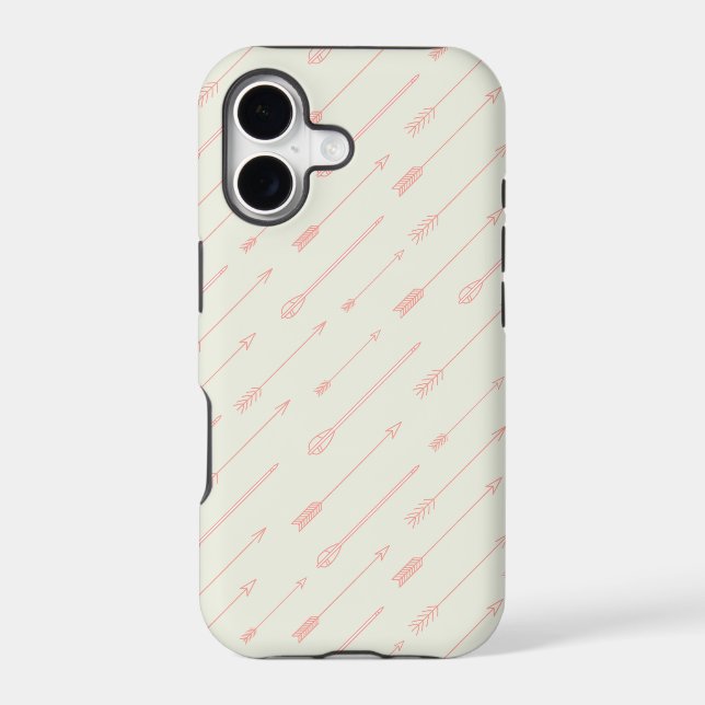 Coral Outlined Arrows Pattern (Back)
