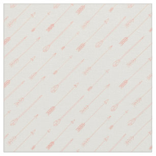 Coral Outlined Arrows Pattern Fabric